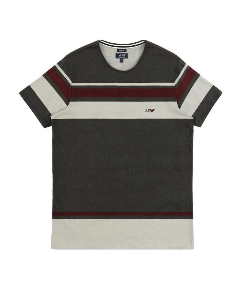 Armani Jeans Round-necked Logo T-shirt In Black