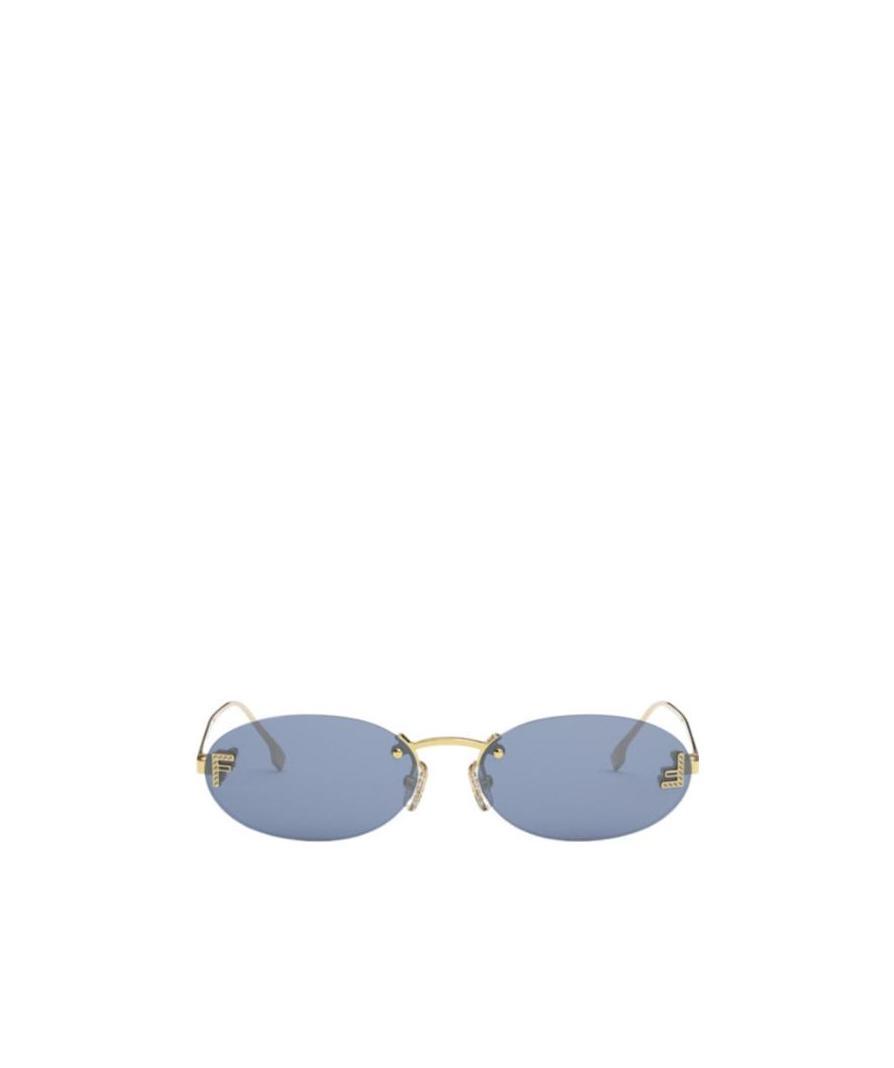 Fendi Eyewear Round Frame Sunglasses In Blue