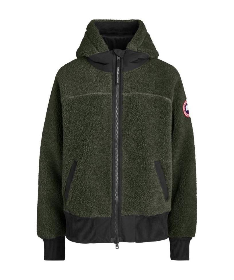 Shop Canada Goose Oversized Wool Hoodie In Black