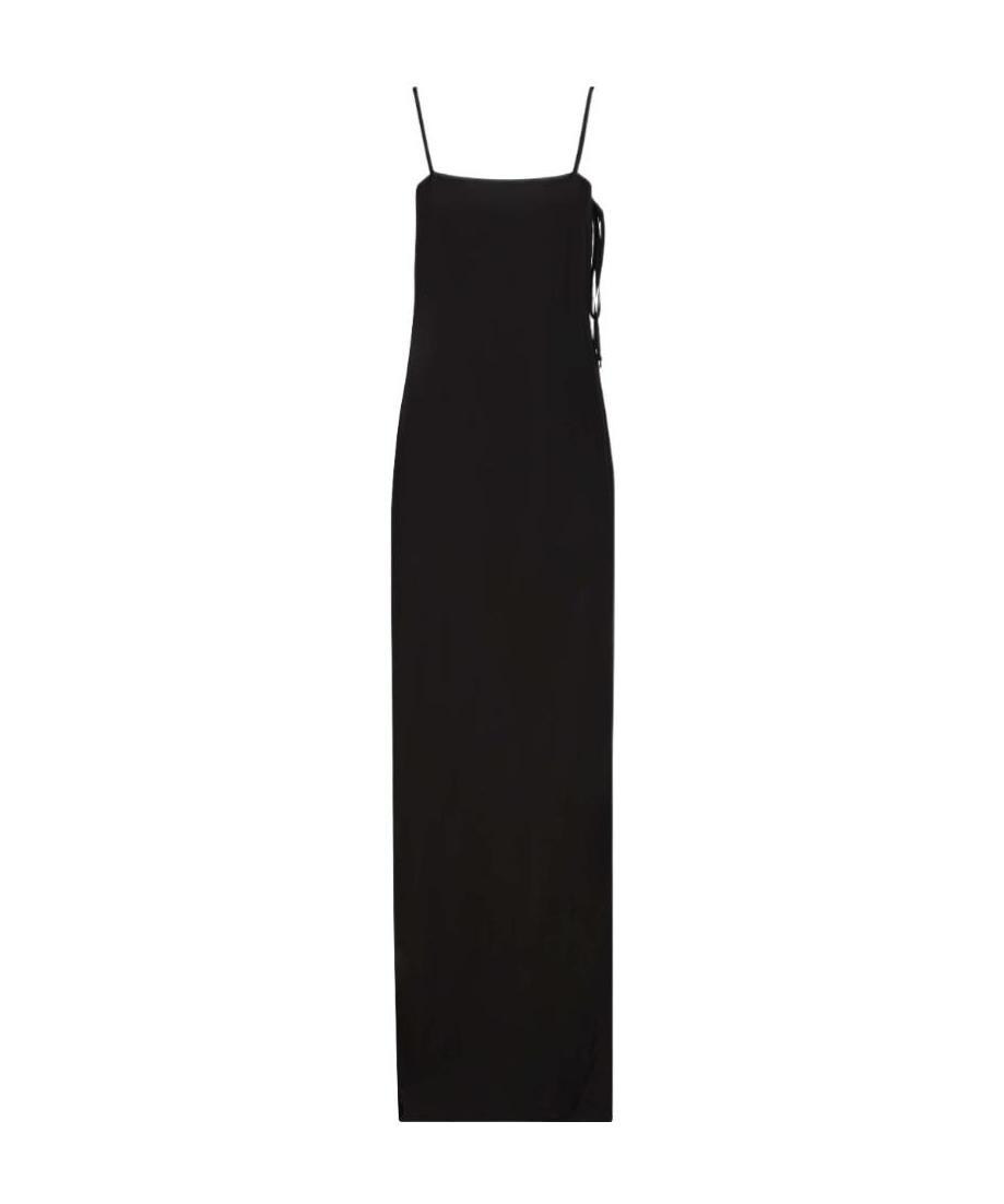 Saint Laurent Women's Crepe Long Dress In Black