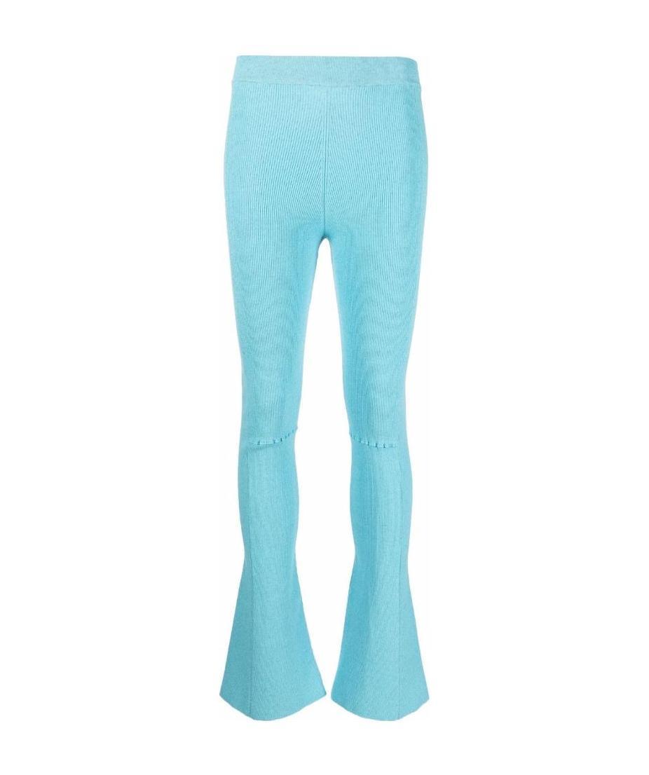 Jacquemus Stretch Bootcut Trousers In Green