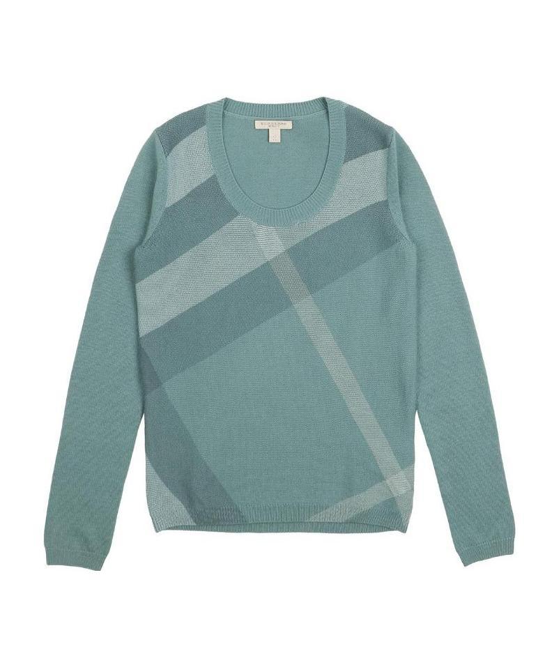 Burberry Plaid Sweater In Green