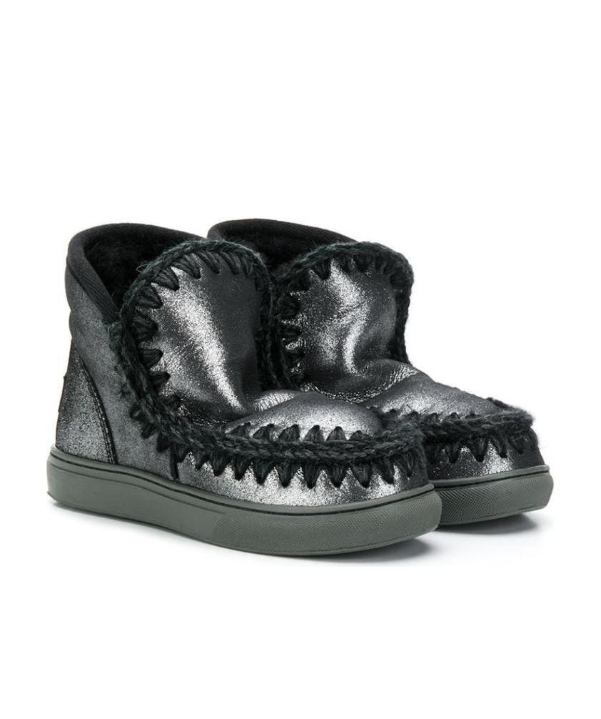 Mou Kids' Gray Ankle Boots Girl In Nero