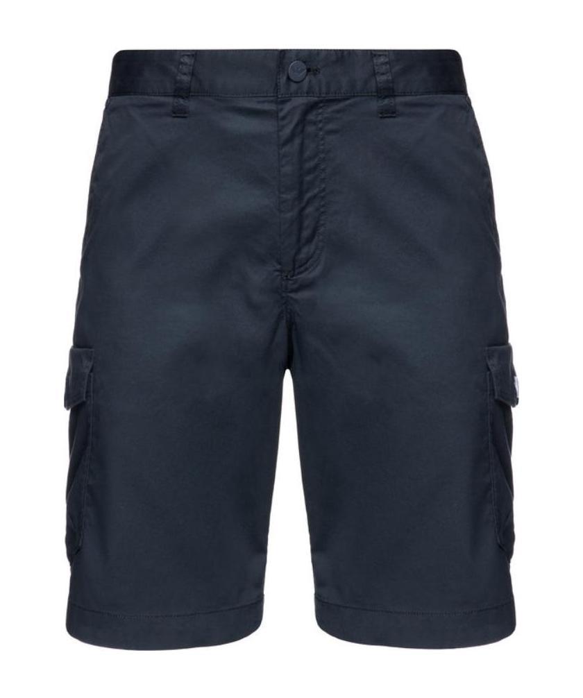 Ea7 Midnight Blue Logo Patch Shorts In Black
