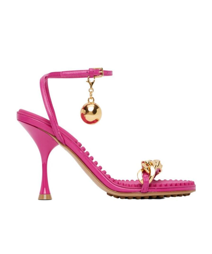 BOTTEGA VENETA LOGO HIGH-HEELED SANDALS