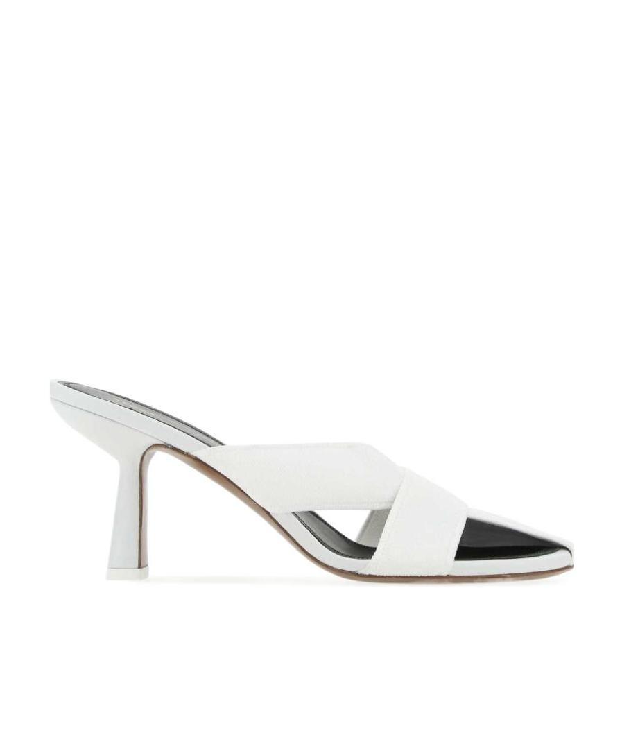 Neous Ogma Knit Cut Out Detailed Mules In White