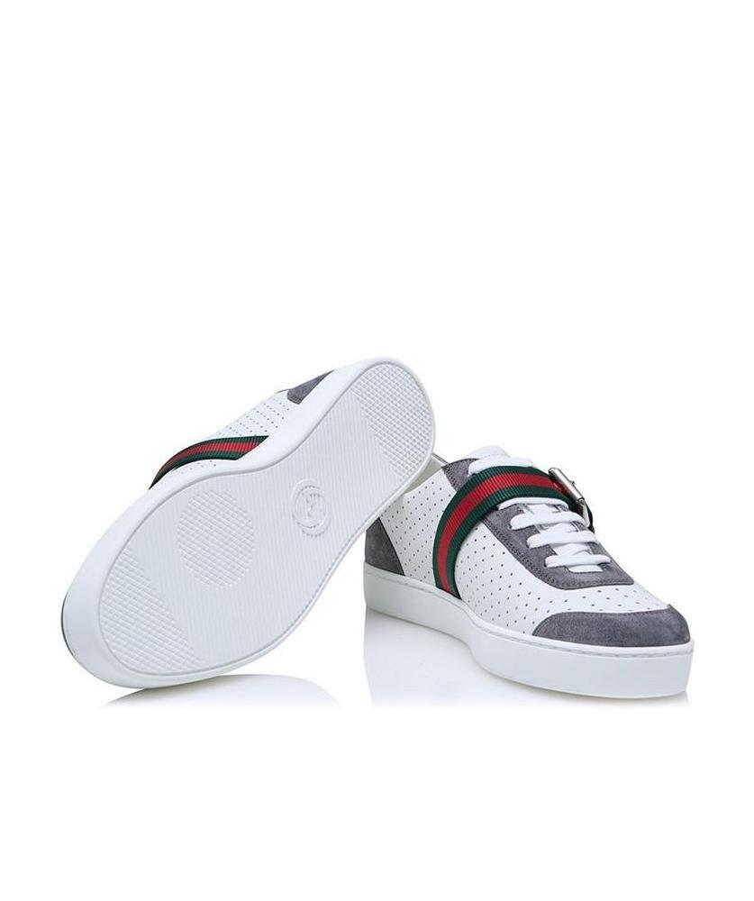 GUCCI WAVE DOT WEB STRIPED STRAP CASUAL SHOES