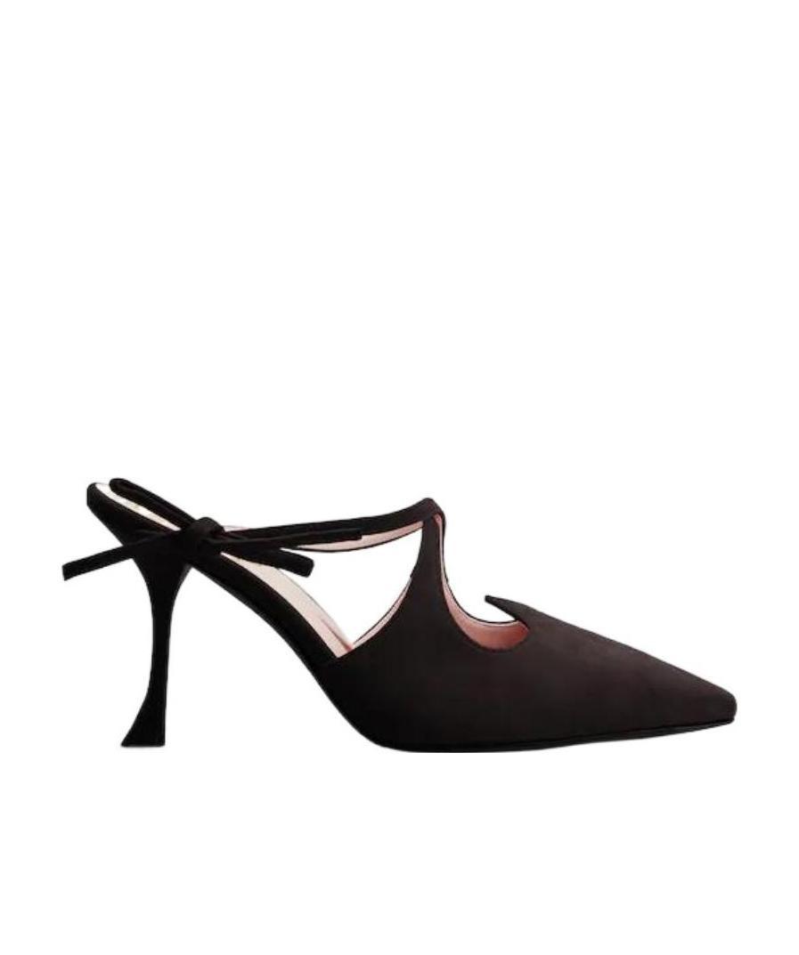 ROGER VIVIER I LOVE VIVIER BOW STRING MULES IN SUEDE
