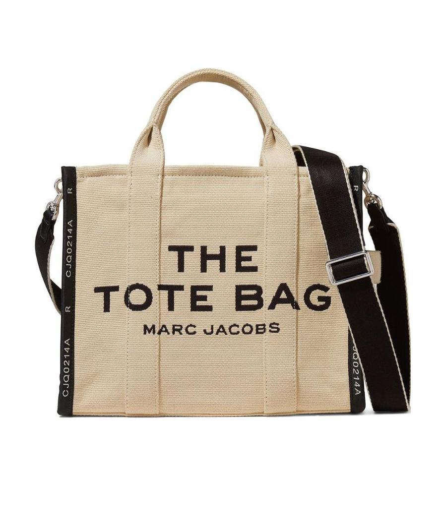 Marc Jacobs Structured Jacquard Medium Tote With Removable Strap In Nude