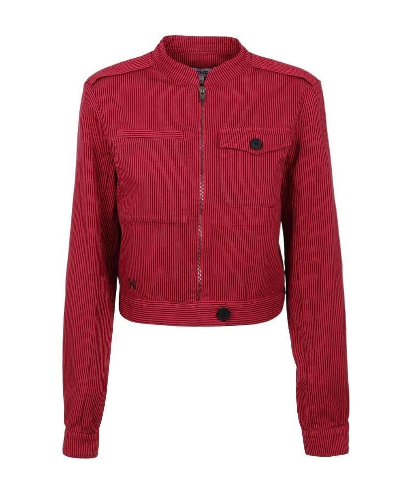 Kenzo Cropped Denim Jacket In Red