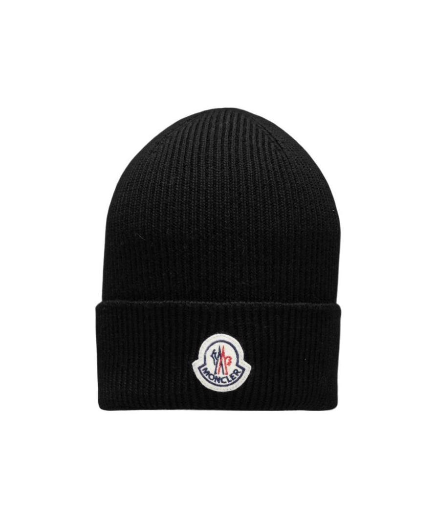 Moncler Wool & Cashmere Beanie In Black
