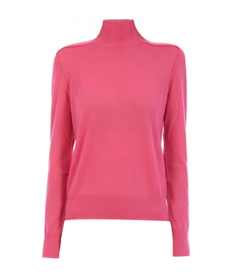 Bottega Veneta High-neck Cashmere Sweater In Pink