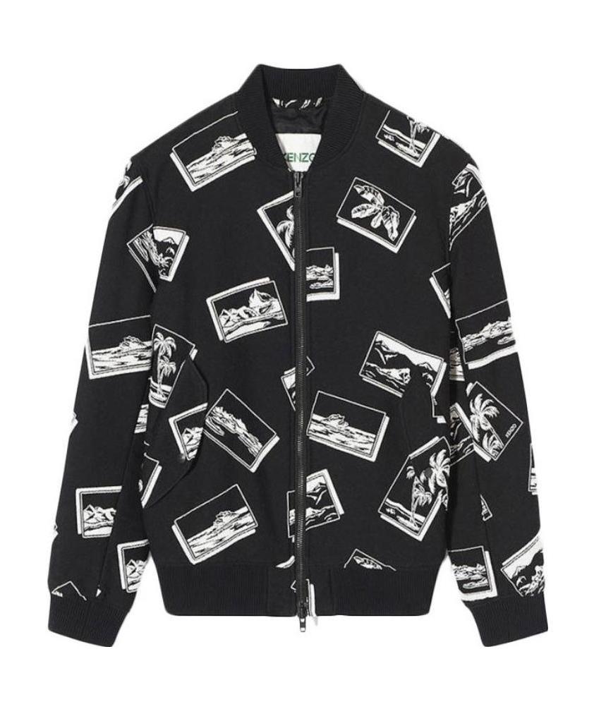 KENZO PRINTED BASEBALL JACKET