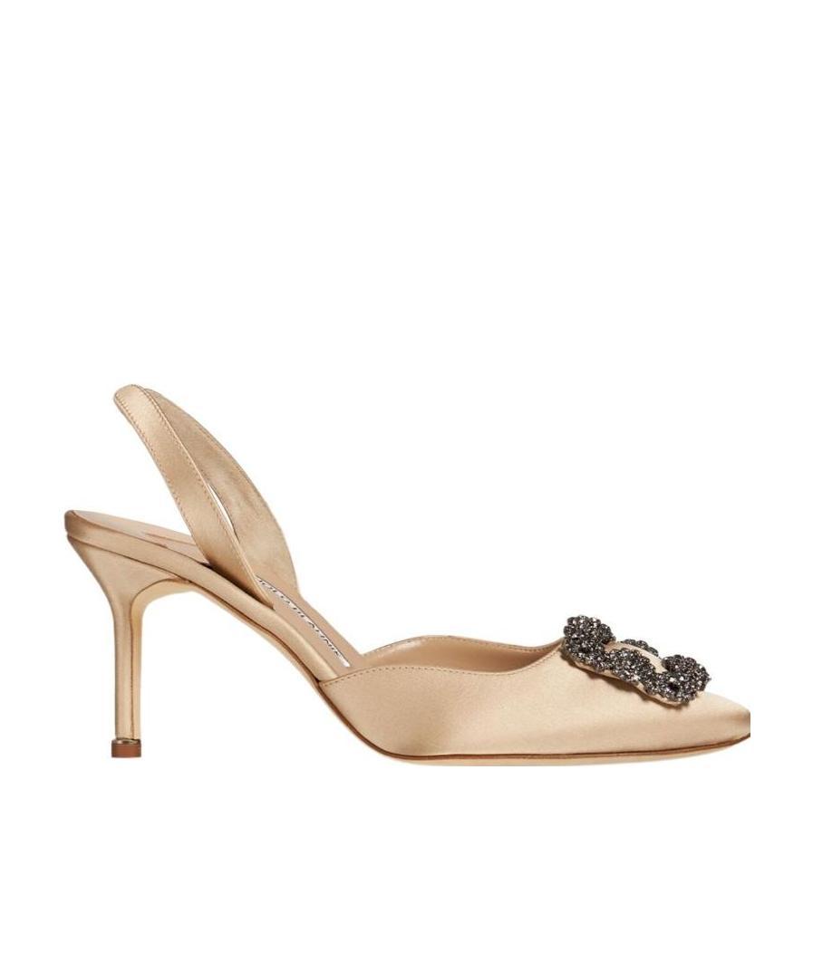 Manolo Blahnik Logo Pointed High Heels