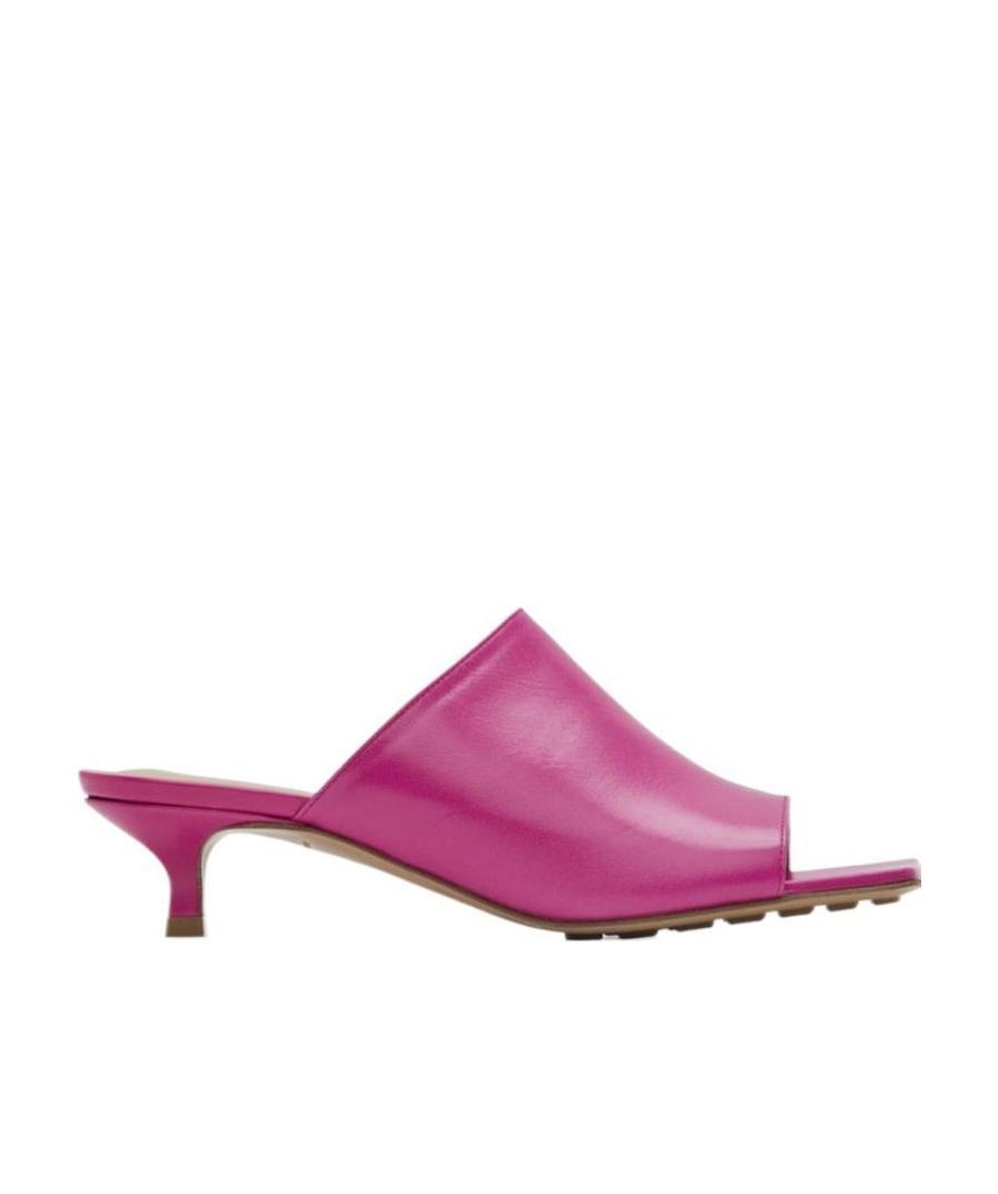 Bottega Veneta Leather 35mm Kitten Heel Stretch Mules In Pink