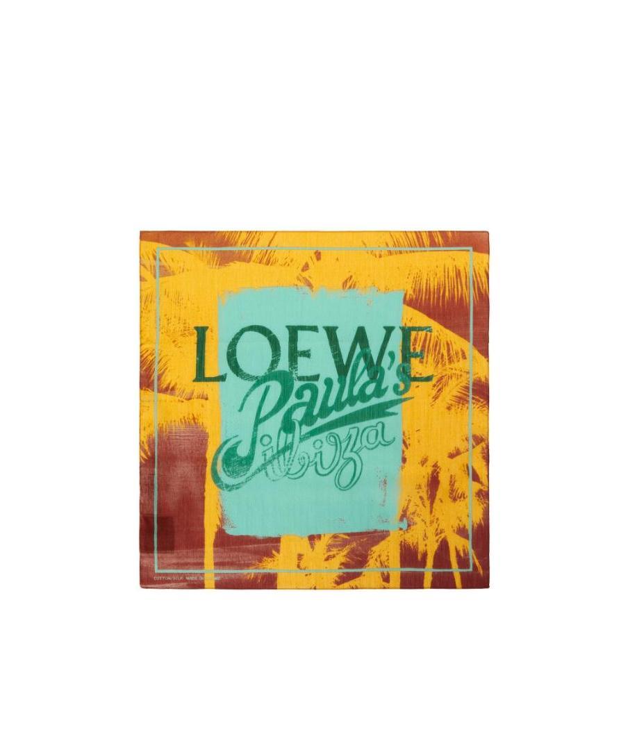 Loewe Palm Bandana In Cotton And Silk