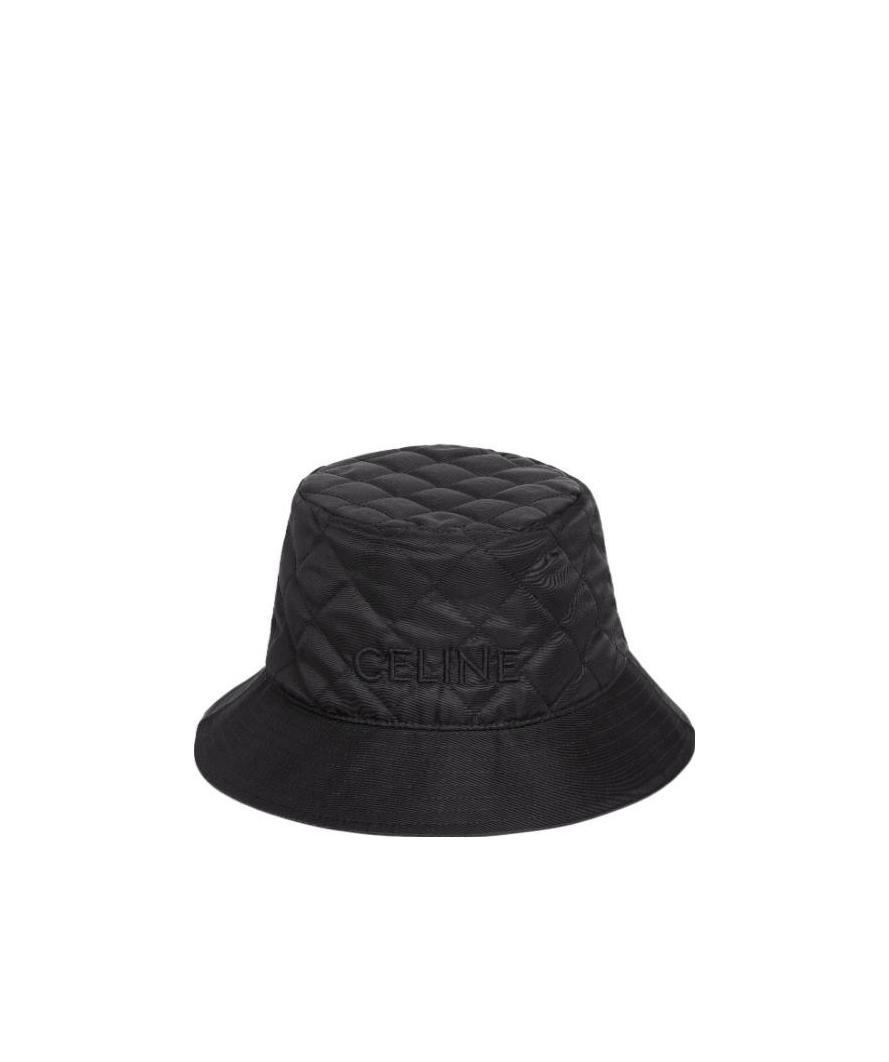 Celine Bucket Hat In Lightweight Nylon In Black