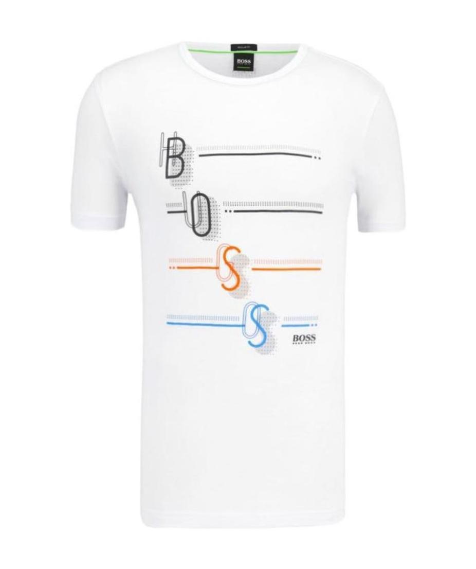 Hugo Boss T-shirt With Round Neck And Short Sleeves In White