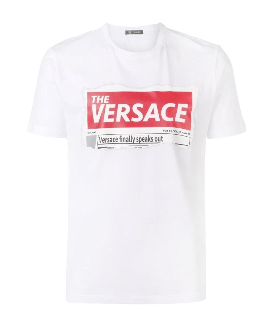 Versace Title Printed T-shirt In White