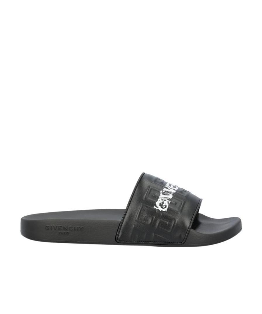 Givenchy 4g Motif Slides In Black