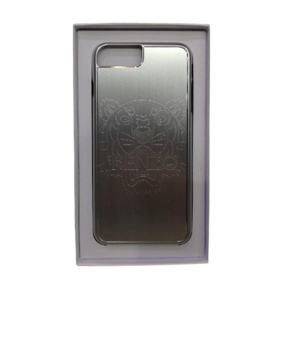 Kenzo Logo Phone Case In Gray