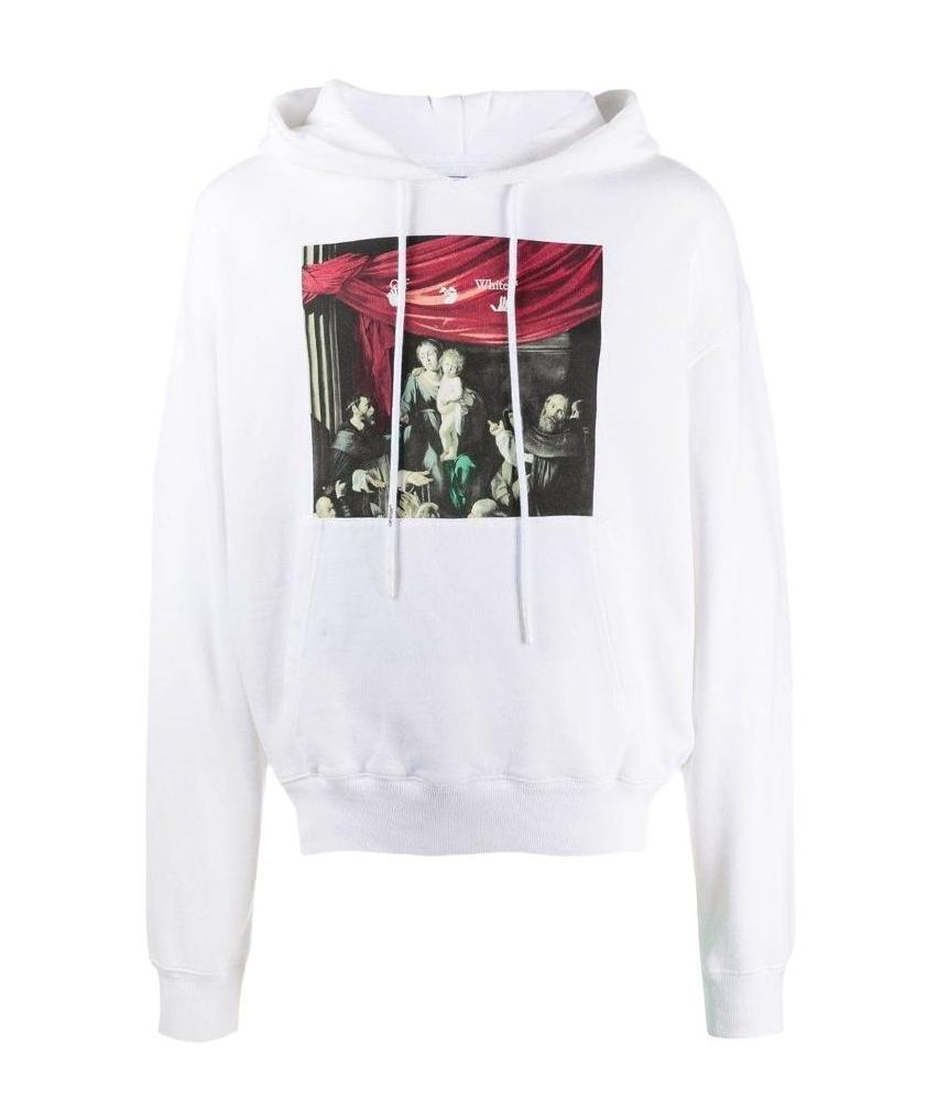 Off-white Caravaggio Painting Over Hood White Blac Fw20 Mens Logo Sweater