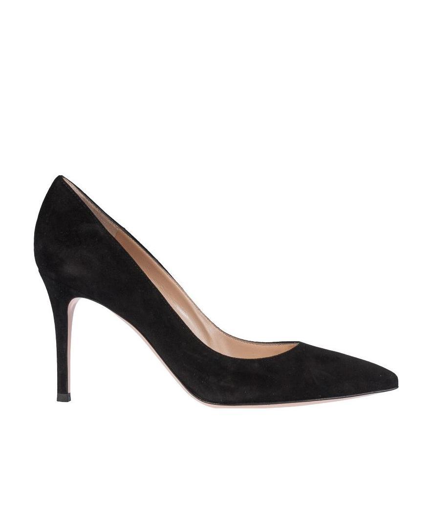Gianvito Rossi Black Suede High Heel Pumps In Black