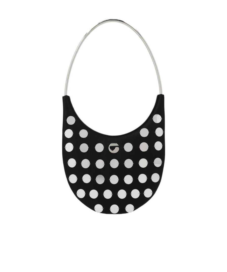Coperni Ring Swipe Bag In Black Embroidery In Black