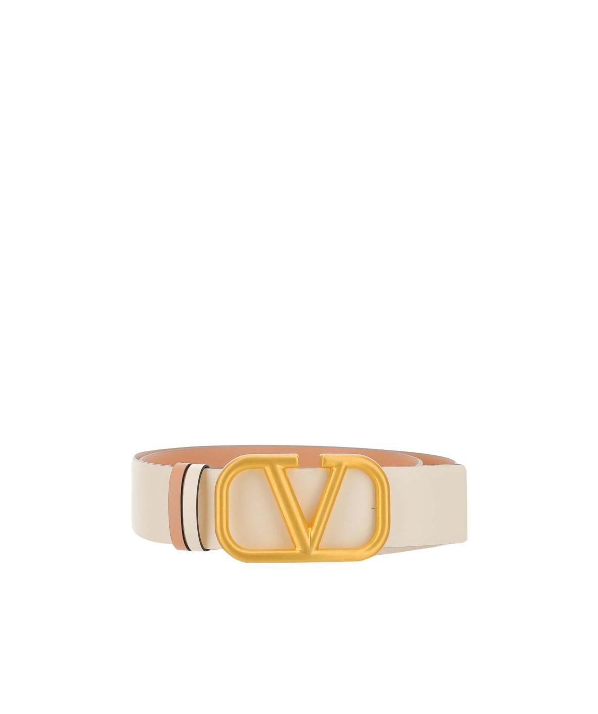 Valentino Vlogo Signature Buckle Belt In Nude