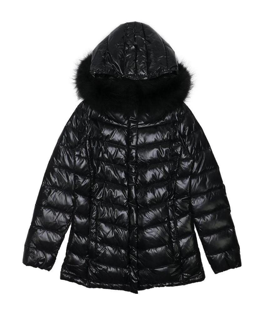 Weekend Max Mara Hooded Quilted Down Jacket In Black