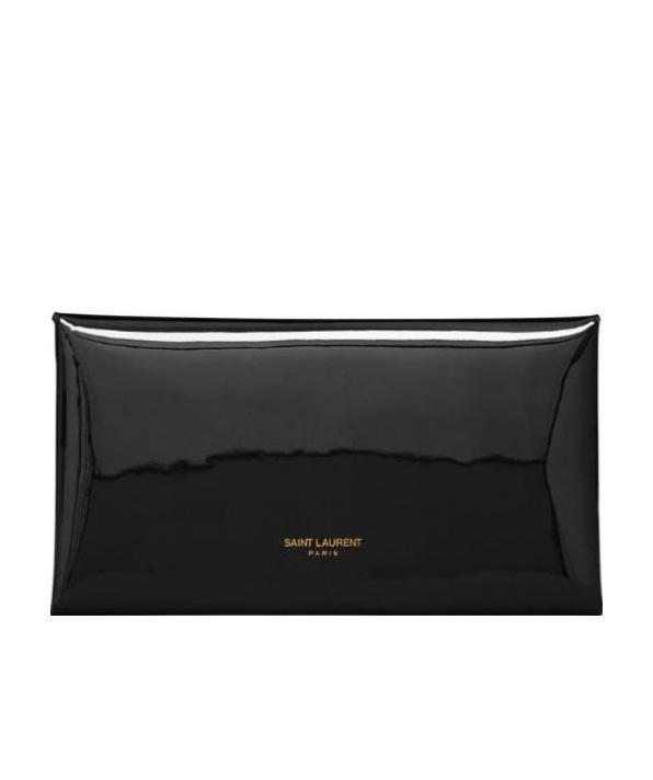Saint Laurent Paloma Patent Pochette In Black