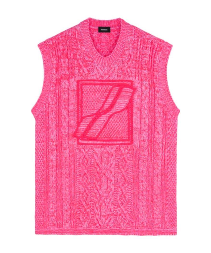 We11 Done Knitted Vest Pullover In Pink