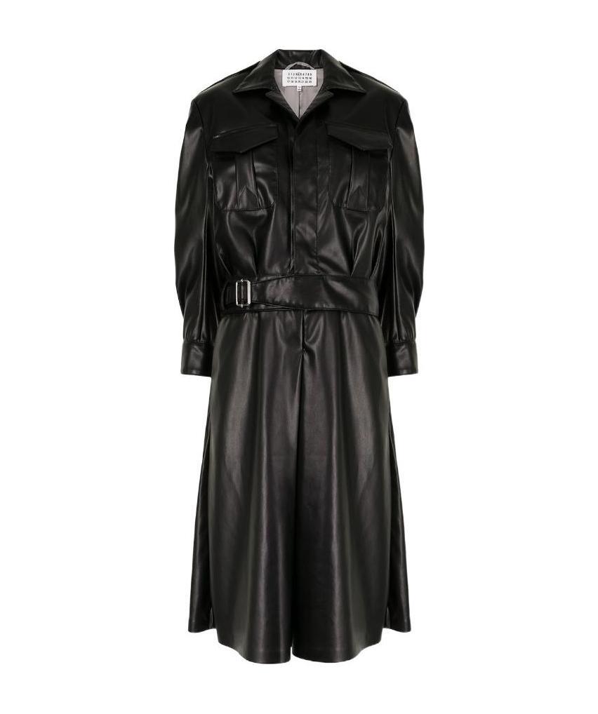 Maison Margiela Belted Mid-length Dress In Black