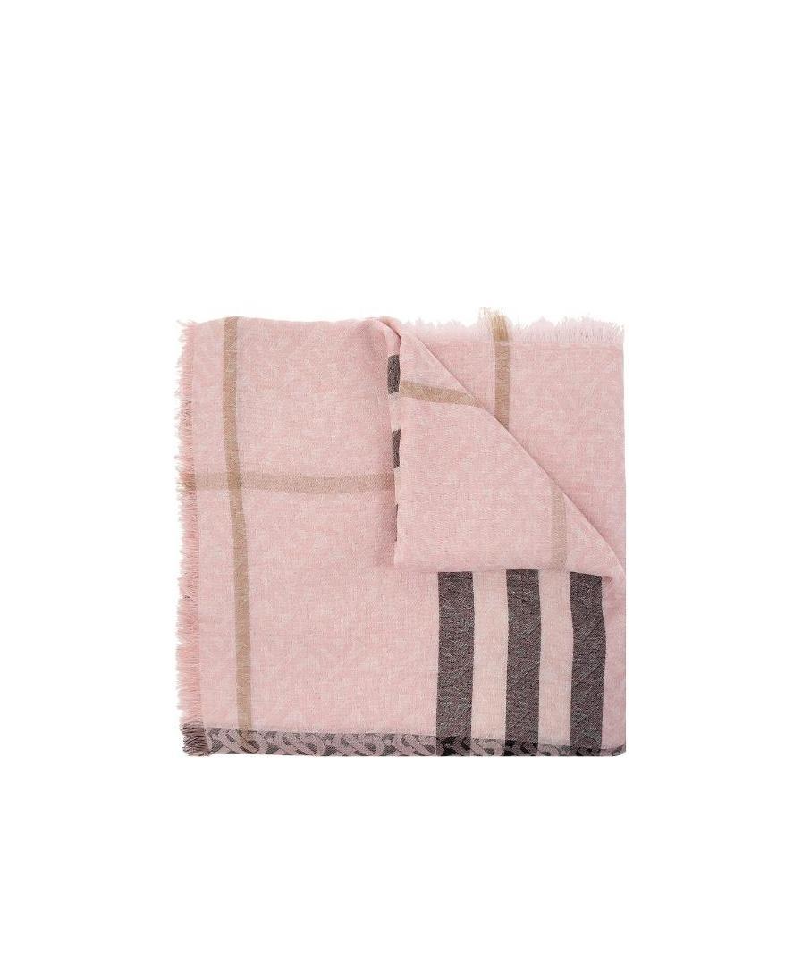 Burberry Check-pattern Scarf In Nude
