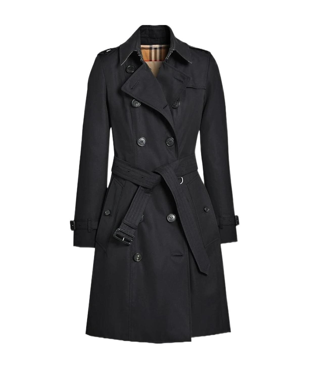Burberry The Kensington Heritage Trench Coat In Black