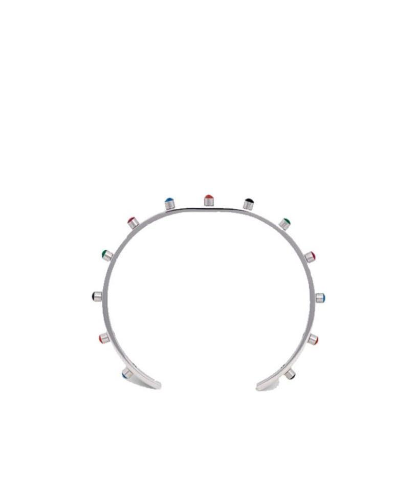 Celine Enamel Nail Thin Opening Bracelet