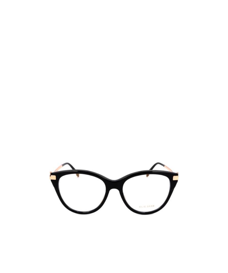 Elie Saab Oval Frame Glasses In Black