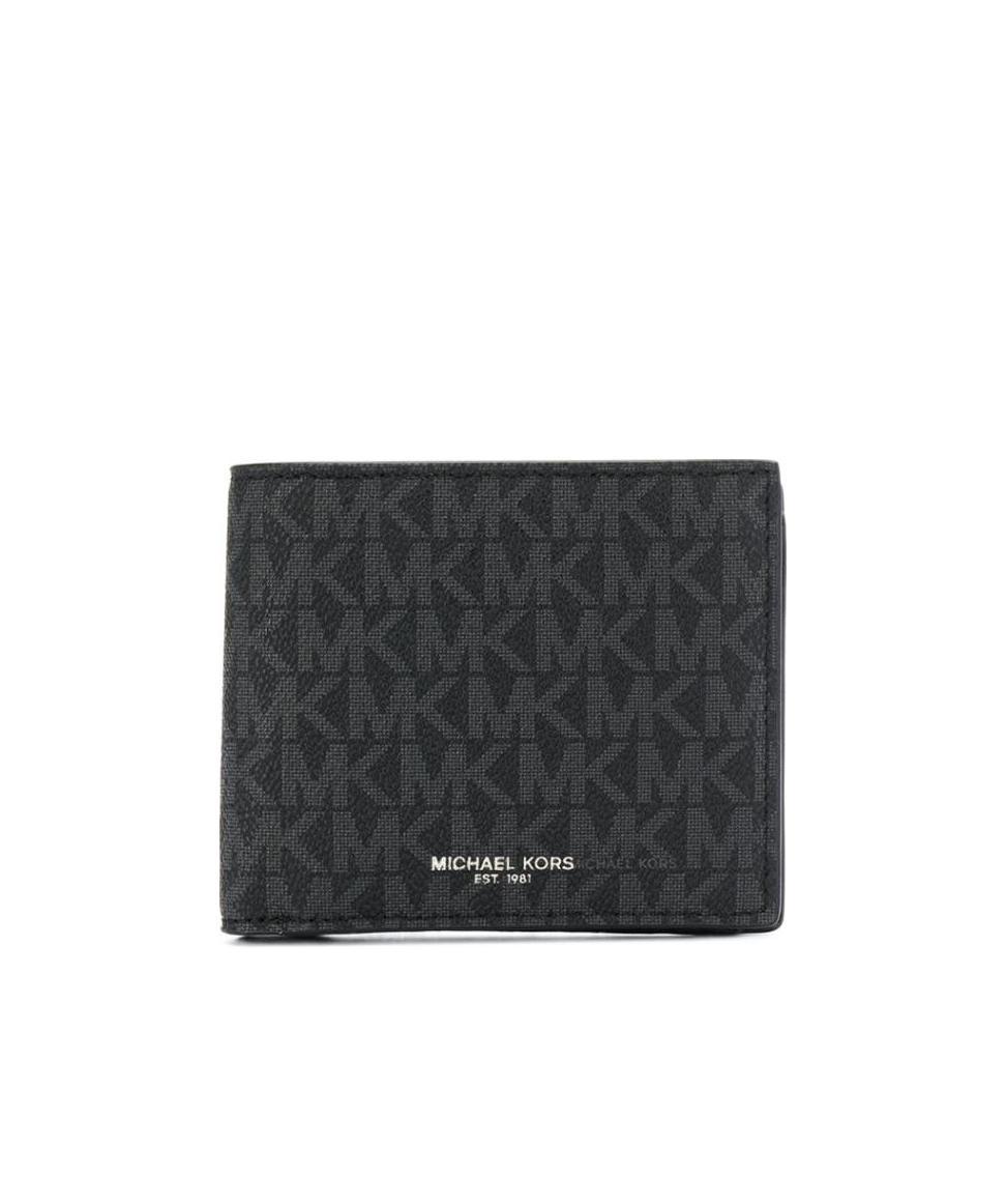 Michael Kors Logo Printed Bi-fold Wallet In Black