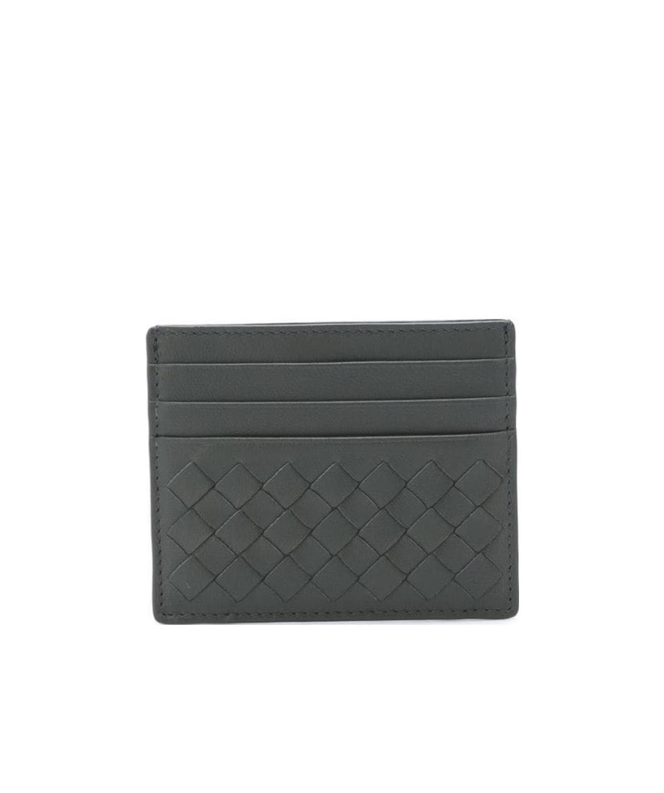 Bottega Veneta Intrecciato Weave Card Case In Black