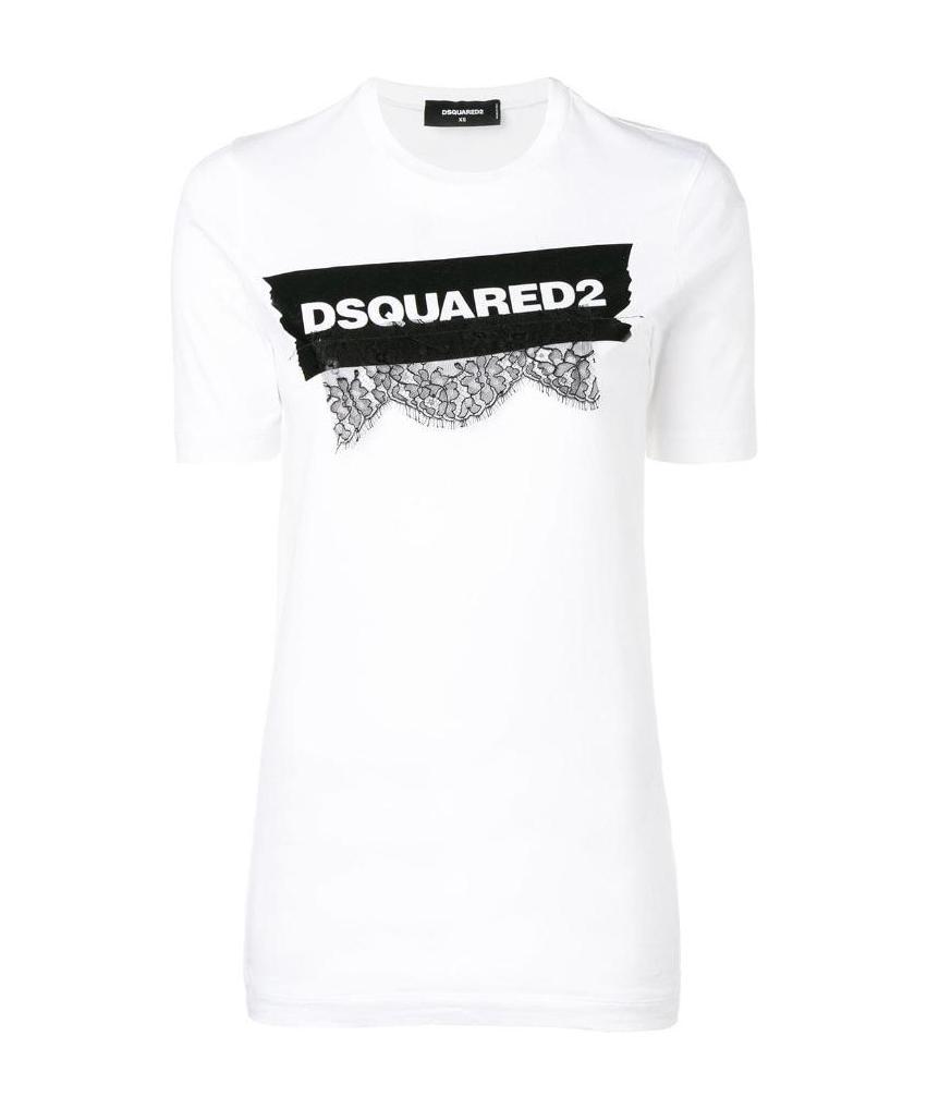 Dsquared2 Logo Details T-shirt In White