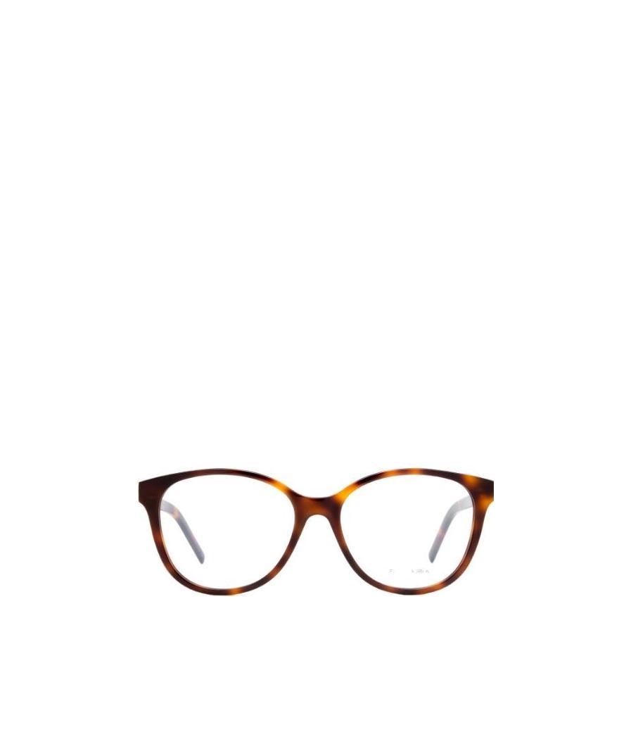 Saint Laurent Tortoiseshell Cat-eye Glasses In Brown