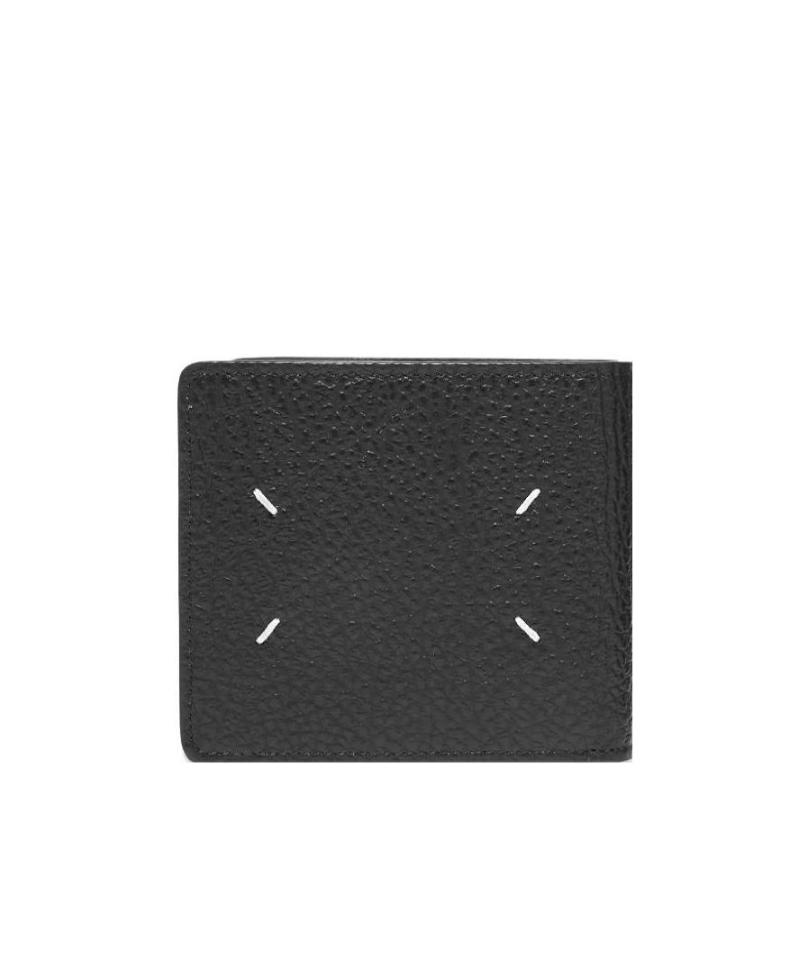 Maison Margiela Black Four Stitches Bi-fold Wallet In Black