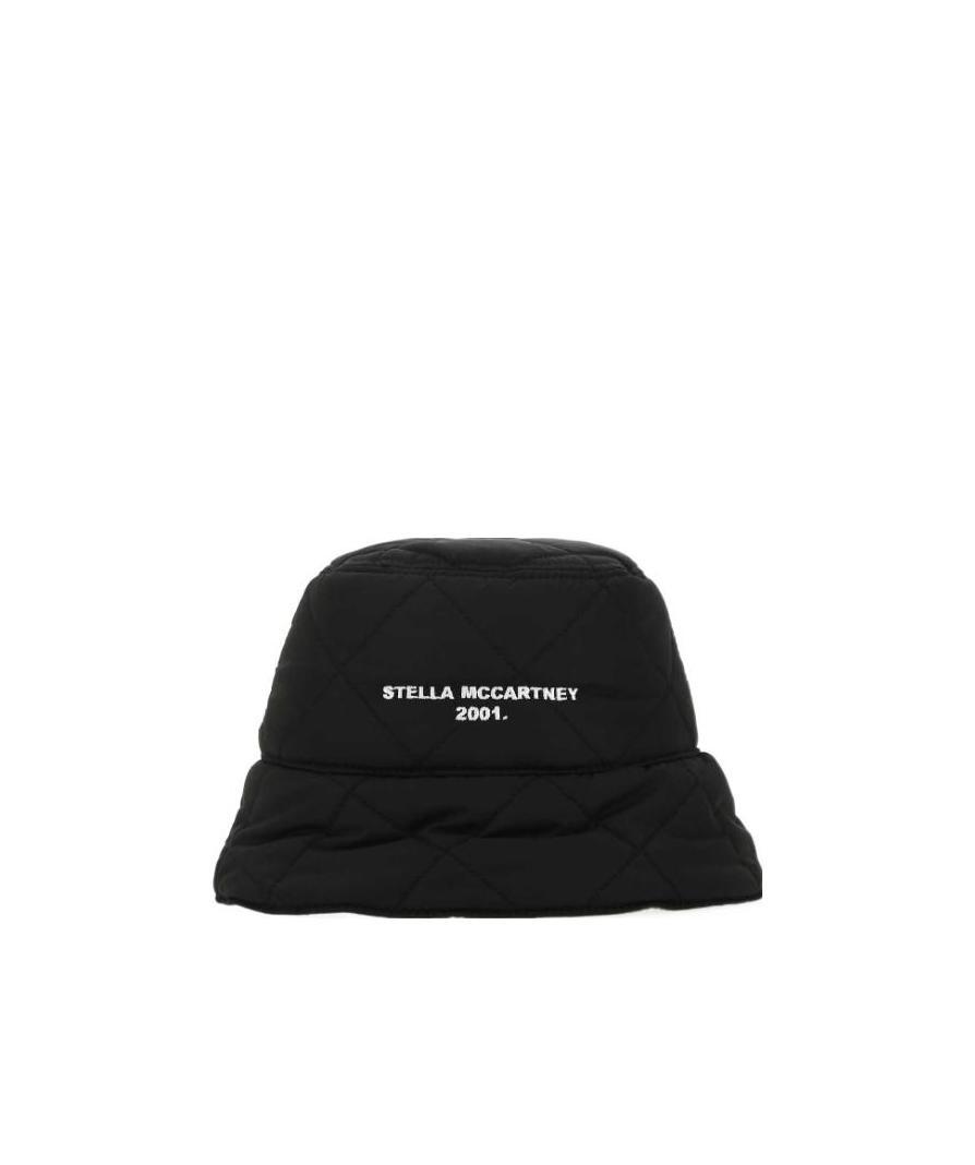 Stella Mccartney Hat Quilted Eco Nylon In Black