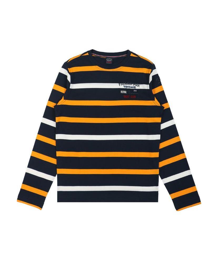 Shop Paul & Shark Logo Long-sleeved T-shirt In Black