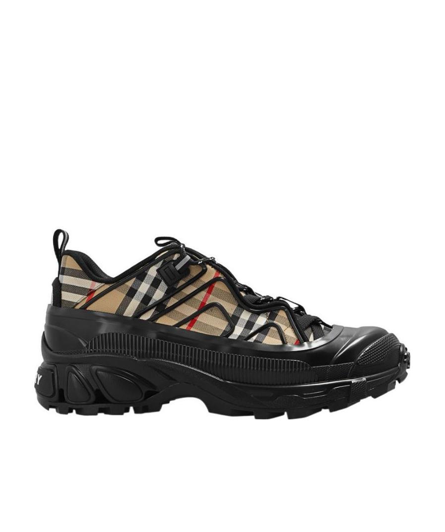 Burberry Arthur Vintage Check Sneakers In Black | ModeSens