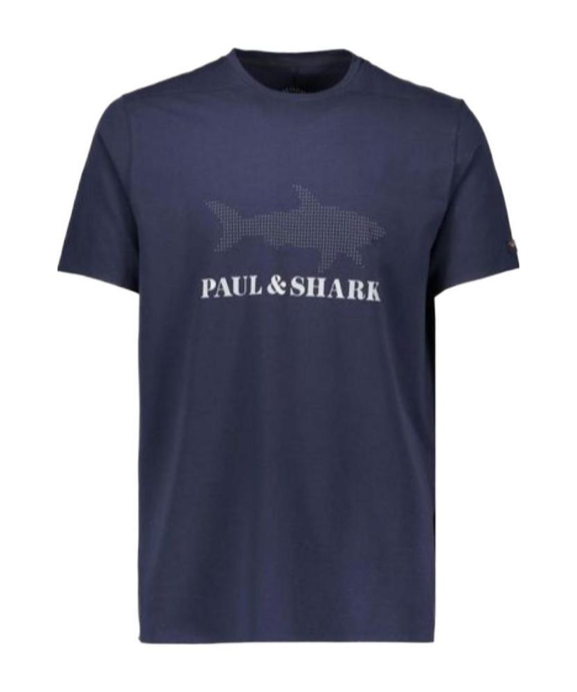PAUL & SHARK ROUND COLLAR LOGO T-SHIRT