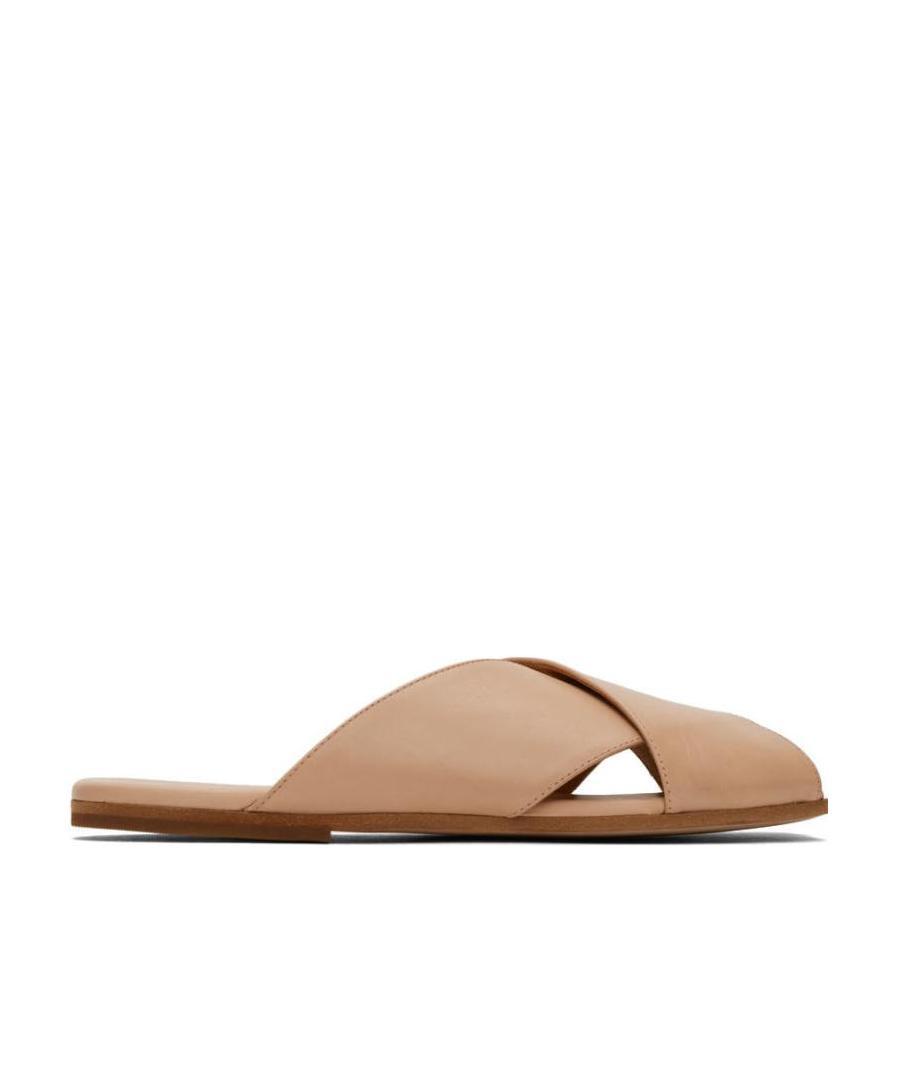 Shop Marsèll Flat Leather Mules In Nude