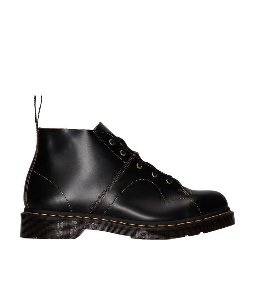 Dr. Martens' Leather Lace-up Booties In Black