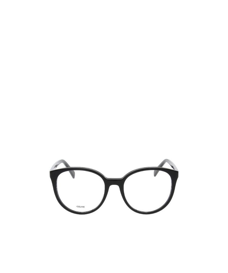 Celine Round-frame Stud-embellished Glasses In Black