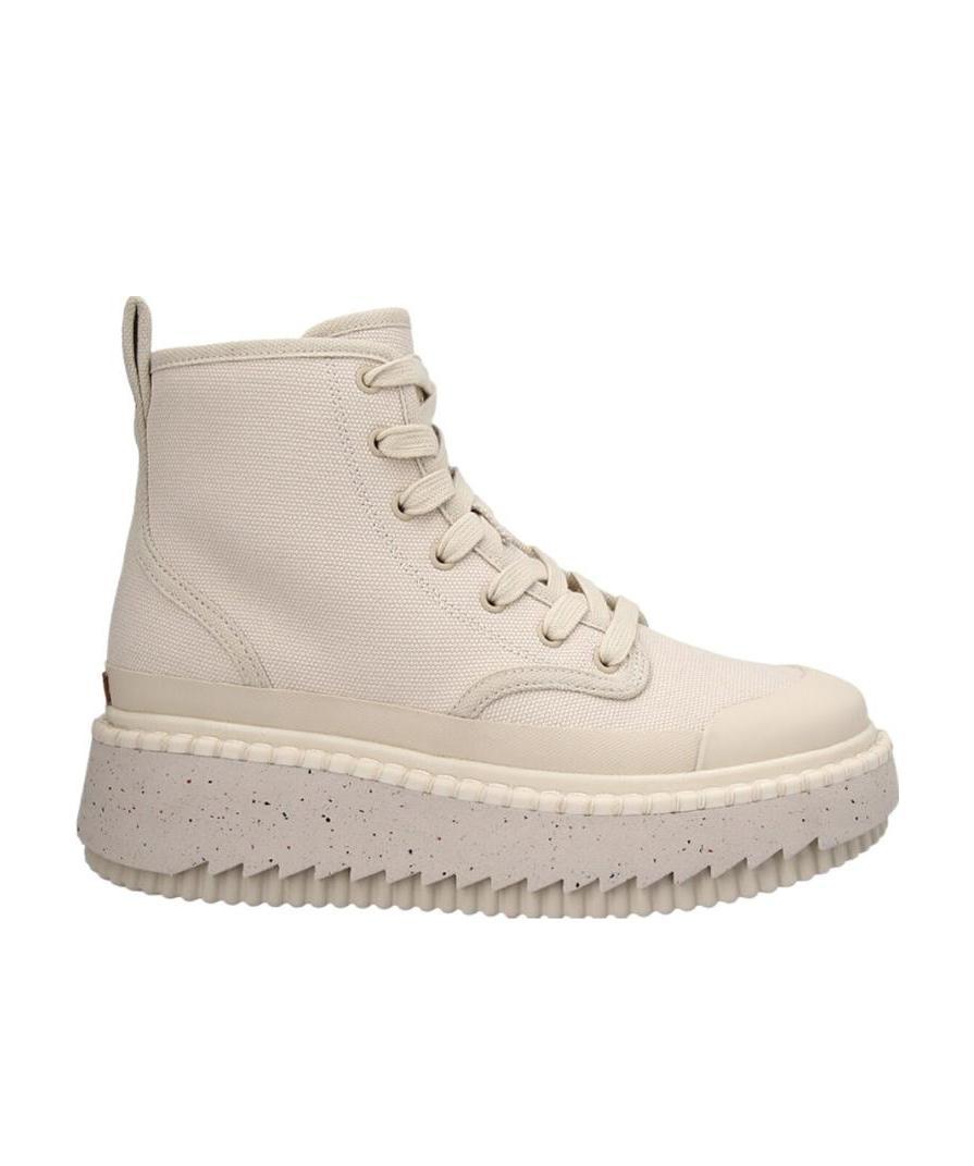 Chloé Lilli Ankle Boots Aus Canvas In Nude